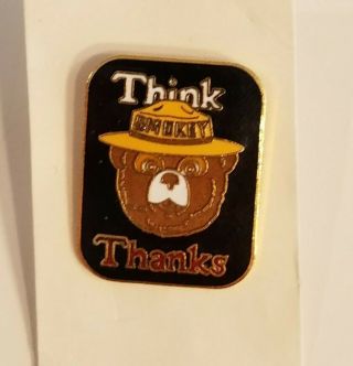 Vintage Us Forest Service Nps National Park Smokey Bear Think Thanks Hat Pin
