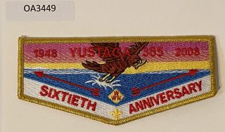 Boy Scout Oa 385 Yustaga Lodge 2008 Anniversary Flap