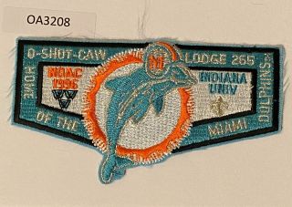 Boy Scout Oa 265 O - Shot - Caw Lodge 1996 Noac Miami Dolphins Flap S54