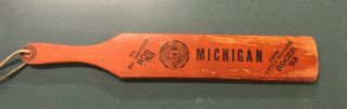Vintage Sigma Zeta Fraternity Wooden Paddle University Of Michigan 1950’s Signed