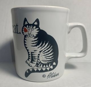 Vtg B Kliban Love A Cat Coffee Mug Cup Kiln Kraft England