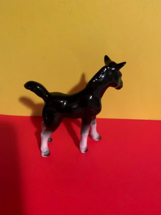 SMALL BLACK AND WHITE PORCELAIN HORSE REALLY CUTE ESTATE FIND 2
