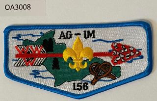Boy Scout Oa 156 Ag - Im Lodge Blue Border Flap