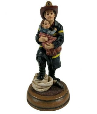 Vanmark Red Hats Of Courage Fireman Figurine Hero I Fm88644 5 3/4 "