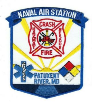 Us Naval Air Station Patuxent River Md Maryland Crash Fire Rescue Hazmat Patch
