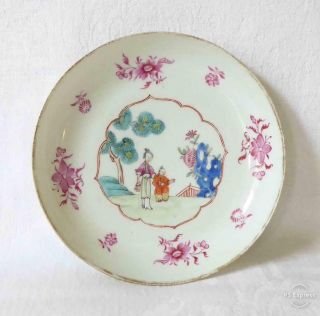 Fine Quality Antique Mid 18th Century Chinese Porcelain Large Saucer