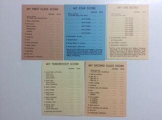 BSA Boy Scouts Tenderfoot Second First Class Star Life Scout Scoreboard 1968 - 71 2