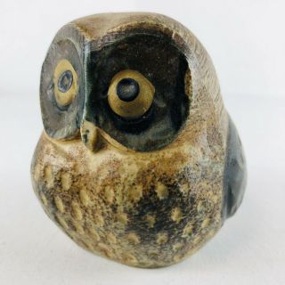 Vintage Ceramic Owl Figurine Made In Japan Handpainted
