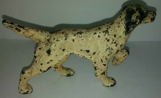 Vintage Cast Iron Setter Retriever Pointer Hunting Dog on Point Statue 4,  