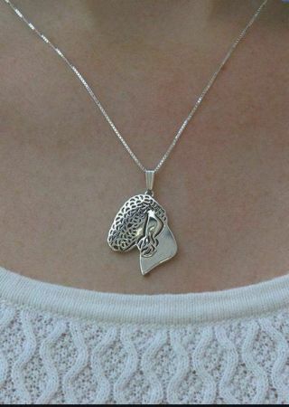 Bedlington Terrier Collectable Pendant Necklace With 18 Inch Chain - Silver