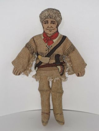 Vintage 1979 Hallmark Famous Americans Davy Crockett 7 " Plush Doll