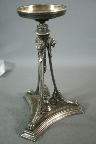 1880 Lackner Vienna Bronze Silver - Plate Centerpiece Bowl Dish Tray Stand Griffin