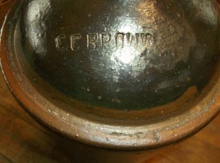 Antique Ec Brown Georgia Southern Pottery 1 1/2 Gallon Stacker Whiskey Jug