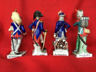 Exc Set 4 Antique Voight Brothers Sitzendorf Napoleon Soldier Figurines 2