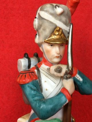 Exc Set 4 Antique Voight Brothers Sitzendorf Napoleon Soldier Figurines 5