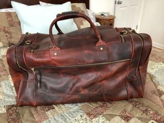 Vintage Made Orvis All Leather Duffle Bag Luggage