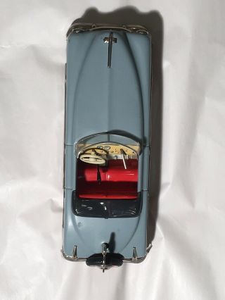 Vintage Distler Packard Tin Wind - Up Toy Car 1950 ' s US - Zone Germany Blue 5