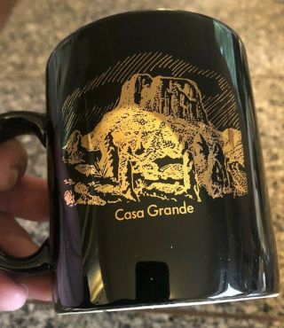 Vintage Casa Grande Black & Gold Big Bend National Park Texas Coffee Mug