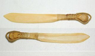 Vintage Inuit Eskimo Snow Knife,  9.  5 " Long,  Marked " ᔭᓂ "