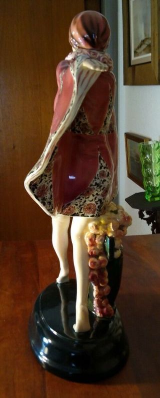 LARGE Antique Austrian Deco Goldscheider Josef Lorenzl Ceramic Figurine DANCER 5