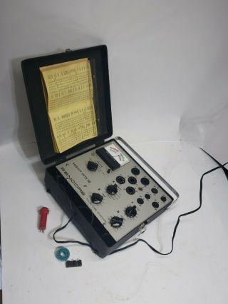 Vintage Sencore Tc136 Mighty Mite Iv Tube Checker Tester W/guide,  Turns On See.