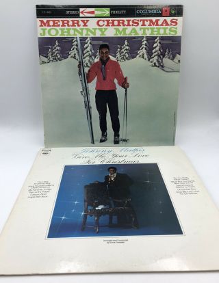 Johnny Mathis Merry Christmas & Give Me Your Love For Christmas Lp Vinyl Albums