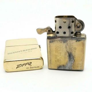 Vintage 1960 ' s Zippo Lighter 10k Gold Filled With Ad Continental Casualty 5