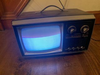 Vintage General Electric Portable 10” Color Television Tv