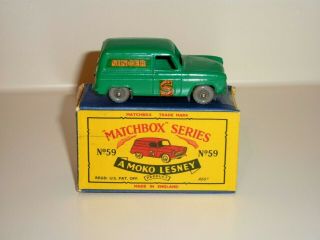 Rare Vintage Matchbox Series Lesney No 59 Singer Van Ford Thames With Orig.  Box