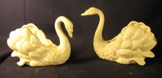 Fitz And Floyd Swan Candle Holders Sticks 1980 Orig Stickers A3