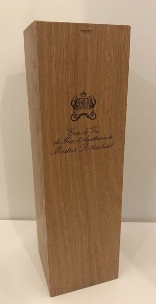 Mouton Rothschild Empty Wooden Box Wine Brandy Limited Edition