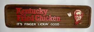 Vintage Kfc Kentucky Fried Chicken Colonel Sanders Sign 20 X 5