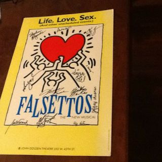 Autographed Vintage Window Card 1992 “falsettos” A Musical Keith Haring Artwork