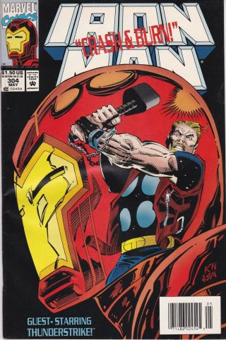 Iron Man 304 Newsstand Variant Vf 1994 1st App Hulkbuster Armor Marvel Comics