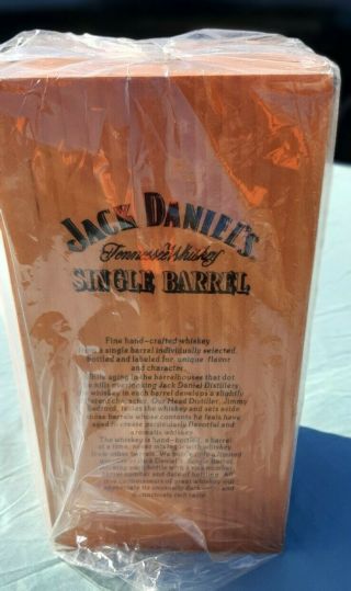 2 Rare Jack Daniels Vtg.  Single Barrel Wooden Glass Display Box Gold Lining