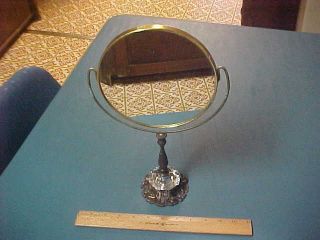 Vintage Accurite Ornate Brass Vanity / Dresser Swivel & Tilt,  Two - Sided Mirror