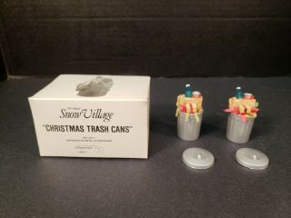 Department 56 Snow Village Christmas Trash Cans 5209 - 4 Accessory
