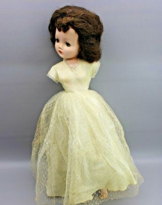 Vintage Madame Alexander Cissy Doll Brunette 20 " Tlc Needs Restring