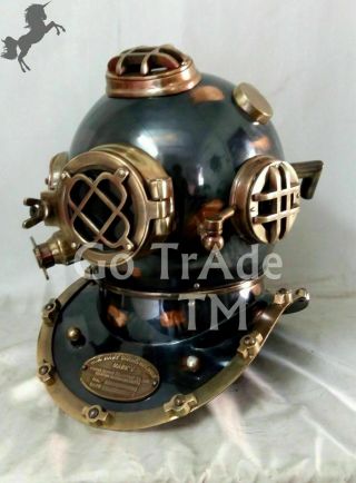 Antique US Navy Scuba Diving Divers Helmet Boston Vintage Morse Gift Helmet Gift 3