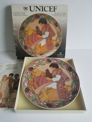 Unicef Children Of The World Collector Plate Vintage Heinrich Mexico