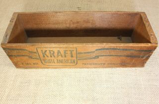 Old Cheese Box Wood Kraft White American Small 9 1/8 " Country Decoration Vintage
