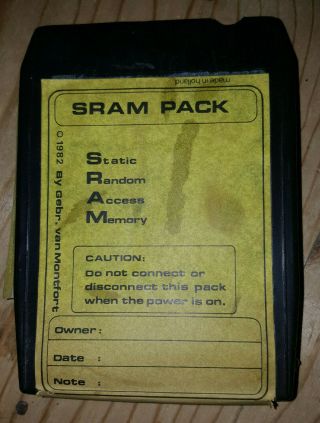 Rare Exidy Sorcerer Sram Pac Vintage Computer Cartridge -