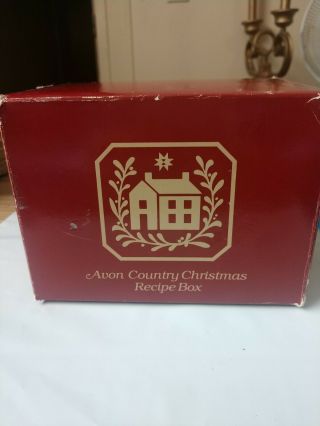 Vintage Avon Country Christmas Recipe Box Niob Looks Like