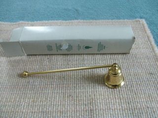 Partylite Chatham Brass Candle Snuffer N0635 Hinged 7 " Handle With 2 " Bell