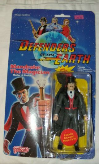 Defenders Of The Earth Mandrake The Magician 1985 - Figure,  Card