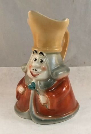Vintage Regal King Of Hearts Walt Disney Productions Pitcher Alice In Wonderland