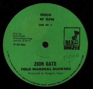 Field Marshal Buckors (12 " Vinyl) Zion Gate - D.  E.  B.  Music - Deb005 - Uk - 1978 - Vg/ex -
