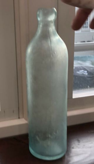 Antique Hires Glass Bottle Blob Top Bottle 9” Tall