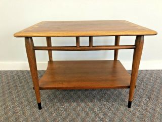 Mid Century Modern Lane Acclaim Side Table Dovetail Vintage End Accent 2 Tiered