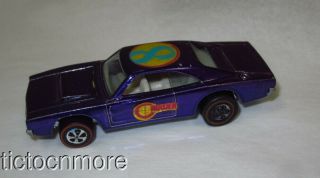Vintage Hotwheels Redlines Custom Dodge Charger Car 1968 Spectraflame Purple
